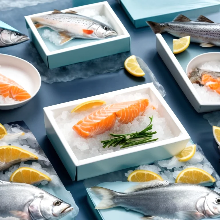 保冷パッケージに梱包された魚